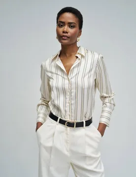 Camisa satinada de mujer con estampado - Salsa Jeans - FashionsVida