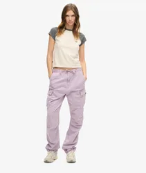 Superdry Damen Para Cargohose mit Niedriger Leibhöhe Lila - Größe: 28/30