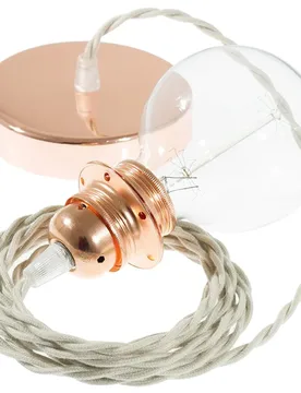 Cables Lampe Suspendue Pendel Pour Abat-jour Tc43 1 M Taupe / Copper One Size - Creative - FashionsVida