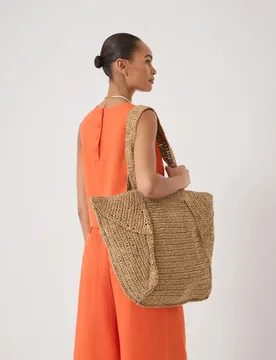 HUSH Raffia Tote Bag Natural female - hush - FashionsVida