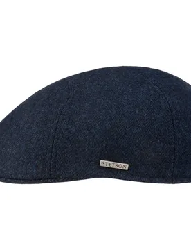 Texas Finningley 6 Panel Flat Cap by - navy - Herren - Size: S (54-55 cm) - Stetson - FashionsVida