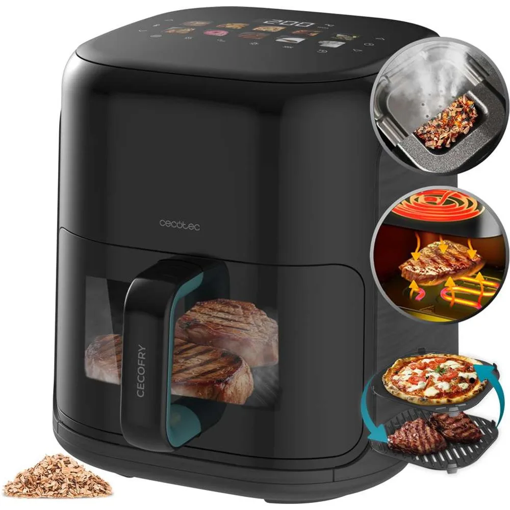 Freidora de aire Cecofry&Grill SmokinPrime 4000 capacidad 11L - Cecotec - FashionsVida