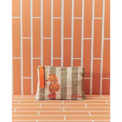 Neceser con estampado de rayas