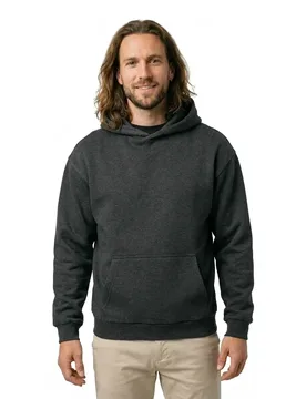 Sweat à Capuche Fluffy Charcoal 5XL - Urban classics - FashionsVida