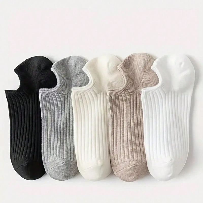 Pares de calcetines deportivos invisibles de unicolor con patrón, unisex para parejas, regalo de primavera y verano
