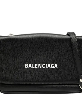 Leather Everyday Wallet on Chain - Balenciaga - FashionsVida