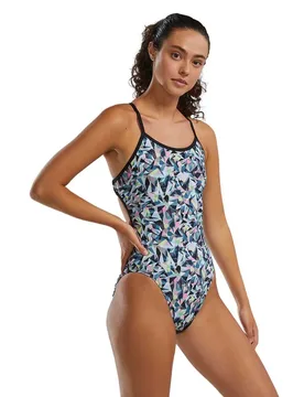 Crosscut Tieback Prsmbrk Swimsuit Black / Multi 38 Women - TYR - FashionsVida