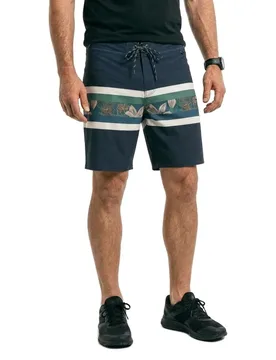 Short De Bain Crew Stripe Boardshort Cast Blue 36 - Salty Crew - FashionsVida