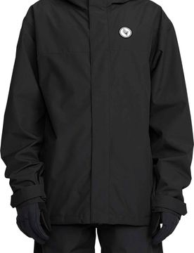 Wasserfeste und atmungsaktive Snowboard Jacke Buckthreeeighty Jacket Black für Herren aus Leder Größe M schwarz