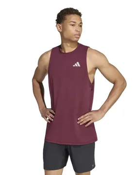 Adidas Sleeveless T-shirt Maroon M - Adidas - FashionsVida