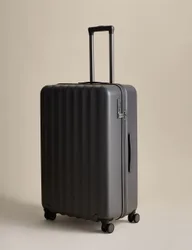 Mykonos 4 Wheel Hard Shell Large Suitcase Charcoal
