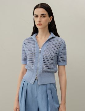 Donna Cardigan Seta-Cotone Traspirante XS