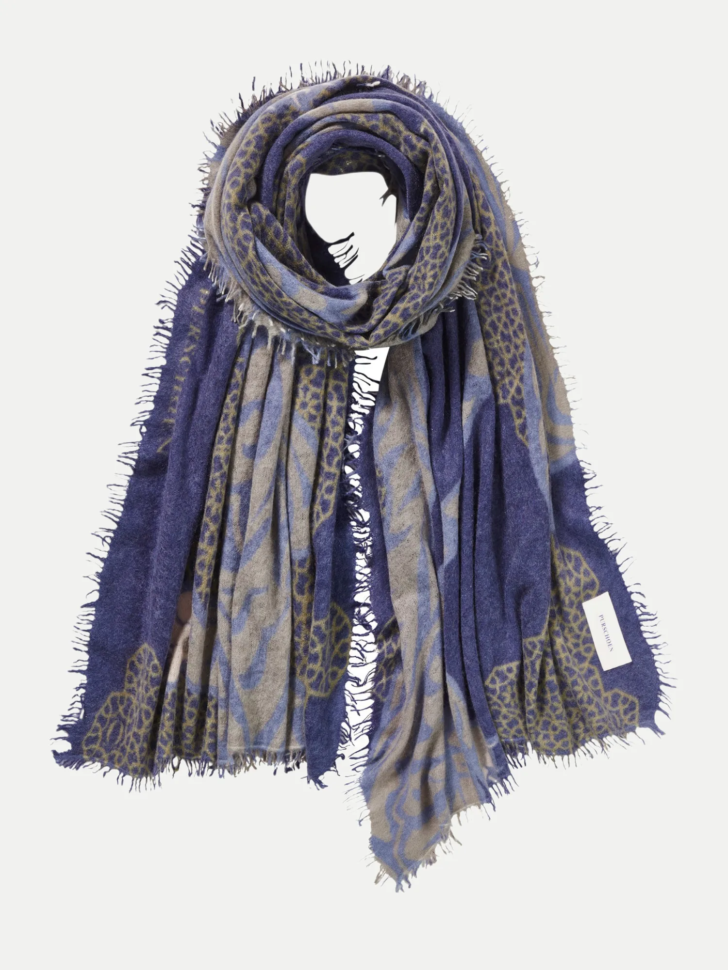 Purschoen Kaschmirschal Blau - Purschoen - FashionsVida