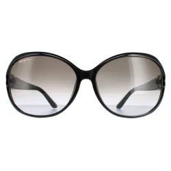 Women's Oval Black Grey Gradient SF770SA Sunglasses - Black - Size: One Size