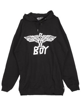 Felpa Cappuccio Uomo Tape Eagle Hood Black/white