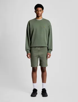 Men's Sports Lightweight Sweat Shorts in Green - Lyle & Scott - FashionsVida
