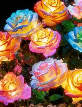 Luces de jardín solares, 7 luces de flores de rosa, rosa de tela impermeable - Rosas blancas, rojas, rosas LED decorativas para senderos, patios, tum - Shein - FashionsVida
