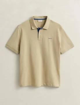 Polo de hombre de piqué con contraste - Gant - FashionsVida