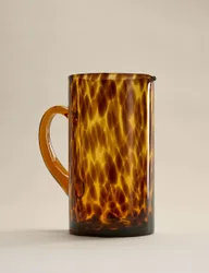M&S Glass Speckle Jug Brown