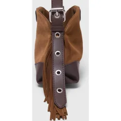 Bolso mini miss m multiposición de ante y piel con solapa
