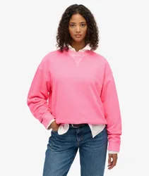 Superdry Damen Studios Sweatshirt mit Rundhalsausschnitt Pink - Größe: 40