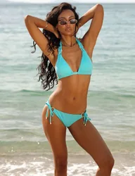 Ursula Tie Side Ring Detail Bikini Bottoms Aqua female