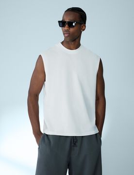 Bershka Débardeur Homme Xl Blanc