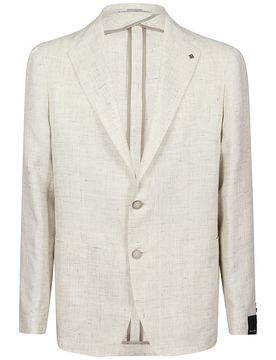 Men's Two-Button Notched Jacket with Cuffed Detail