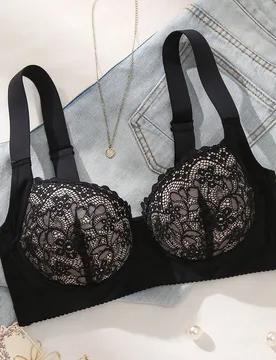 Pieza Sujetador con aros de soporte y tirantes ajustables, suave y cómodo para mujer - Shein - FashionsVida