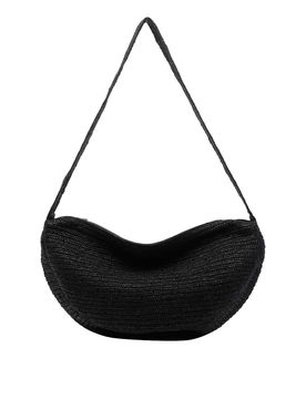Borsa a tracolla con clip nera