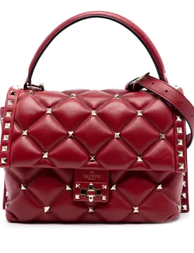Medium Lambskin Candystud Top Handle Satchel - Valentino - FashionsVida