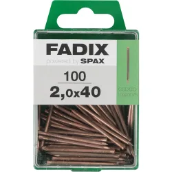 Clavo Acero Rodapiés Ø2 x 40 mm - Caja 100 Uds