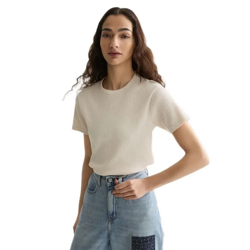 Maglietta A Maniche Corte U9a01625t Ecru Melange XL