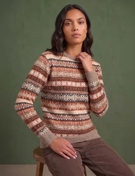 Fair Isle Jumper Dark Orange female - Roman - FashionsVida