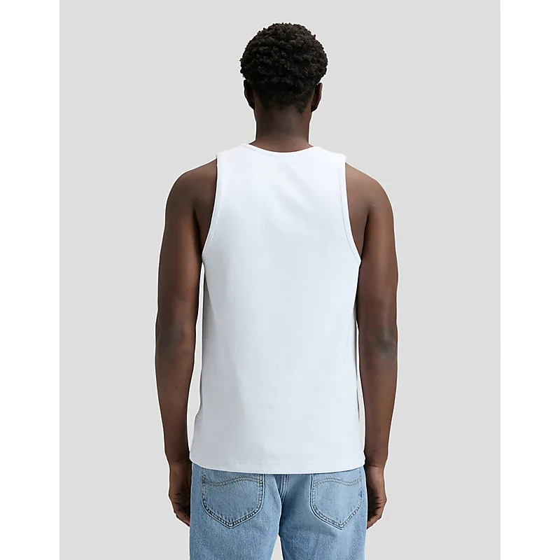 Slim Ribbed Tank Bright White Größe L male - Lee - FashionsVida