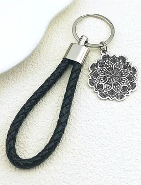 Mandala Flower Of Life Stainless Steel Datura Stramonium Keychain For Women Silver Color Keyholder Jewelry Gifts - Aliexpress - FashionsVida