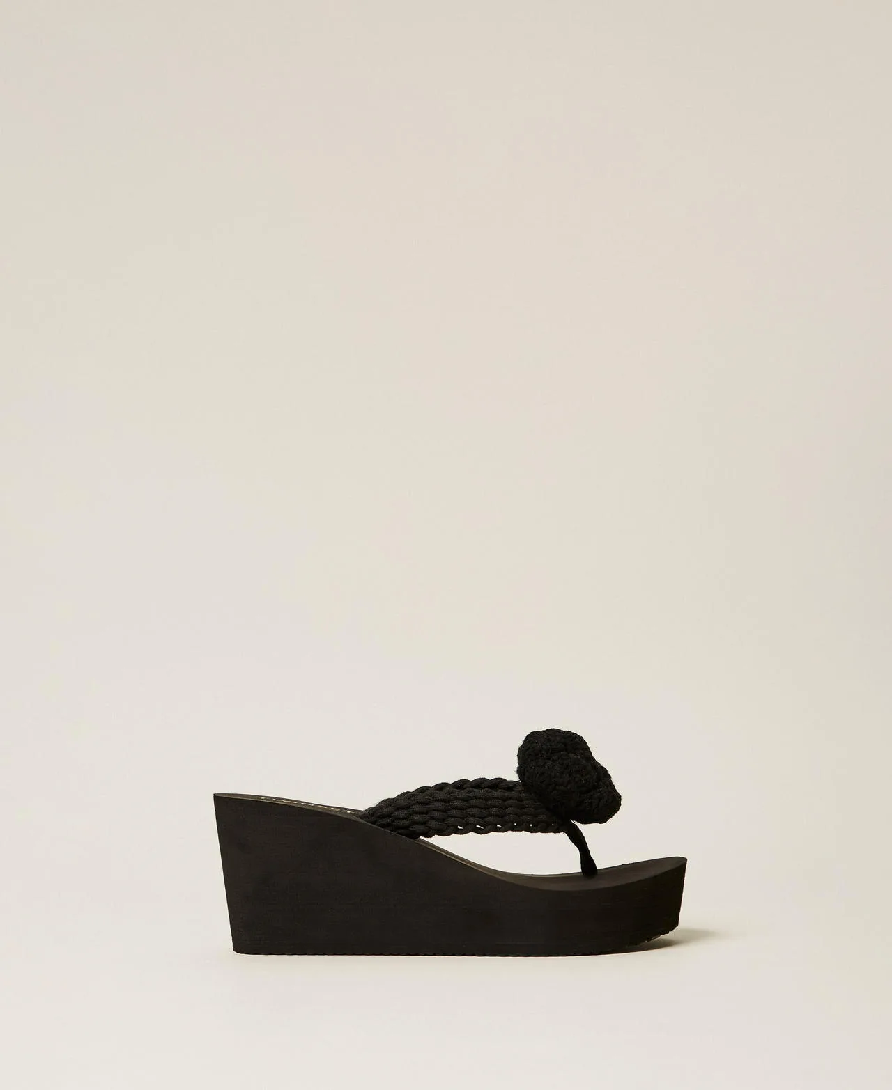 Sandales compensées avec fleur - TWINSET - FashionsVida