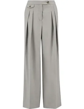 Pantalón recto de mujer con cierre de botón y pinzas delanteras - Barbour - FashionsVida