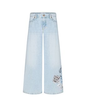 Hose Barrel Fit PALAZZO 7/8 hellblau 42/L30 damen