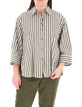 Camicia a righe VERDE MILITARE 23