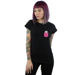 Women's Aristocats Marie Chest Cotton T-Shirt in Black Size: Medium - Black - Size: M