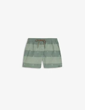 Bañador bermuda de hombre a rayas con calaveras a contraste - Scalpers - FashionsVida