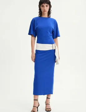 Robe ceinture Nathy Peluso BLUE L female - Desigual - FashionsVida