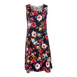 Walzvital Blumenkleid blau M Damen