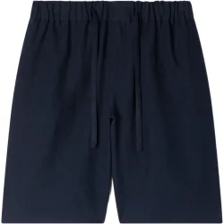 Pantalón corto de hombre de lino con cintura elástica