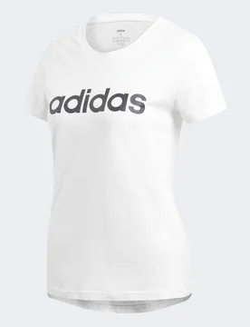 T-shirt Essentials Linear M White / Black - Adidas - FashionsVida