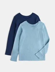 Pack Heatgen™ Thermal Tops (2-14 Yrs) Navy Mix male