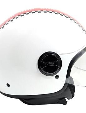 Casco Moto Jet 835 Special Rush Bianco Rosso taglia M