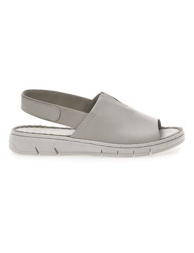 Sandali Grigi con Elastico Posteriore in Vera Pelle 3316134 39