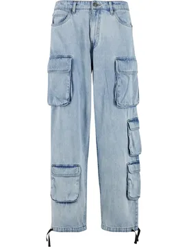 Jeans Multi Pocket Cargo New Light Blue Washed 31